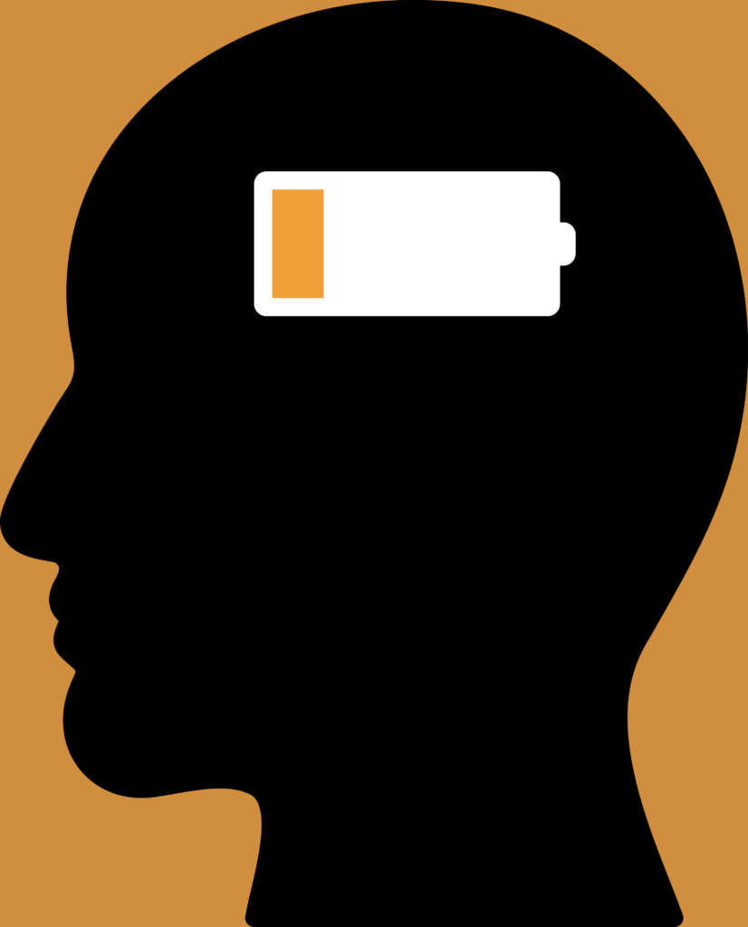 Low battery with background